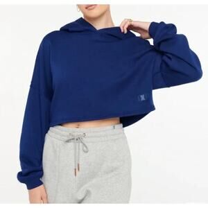 Savage X Fenty NWT Royal Boss Blue Xssential Crop Hoodie Size 2X